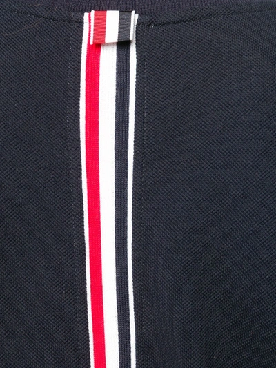 Thom Browne Navy Blue Stripe Detail T-shirt In Blue
