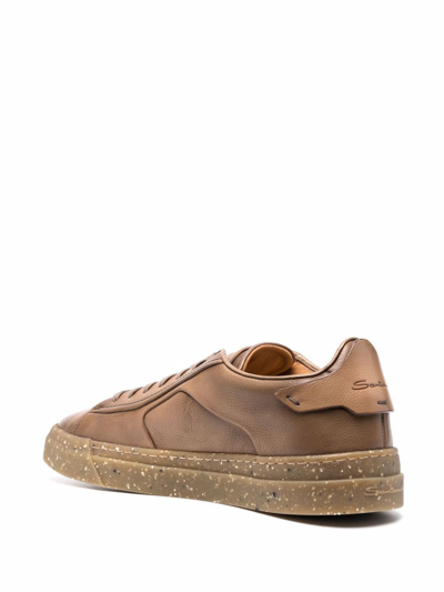 Santoni Antic Low-top Sneakers In Brown