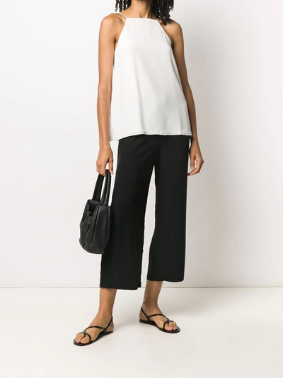 Shop Eileen Fisher Straight Leg Cropped Trousers In Black