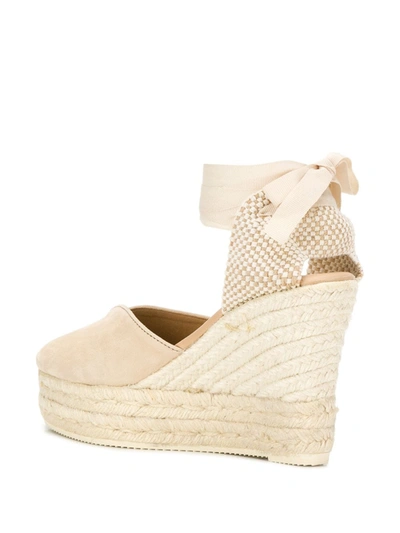 Shop Manebi Hamptons Wedge Espadrilles In Neutrals