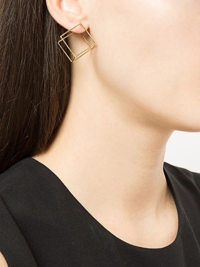 Shihara Square Earring 20 In Metallic