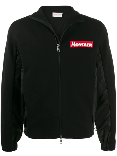 Shop Moncler Logo Lightweight Jacket In Black