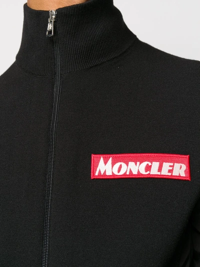 Shop Moncler Logo Lightweight Jacket In Black