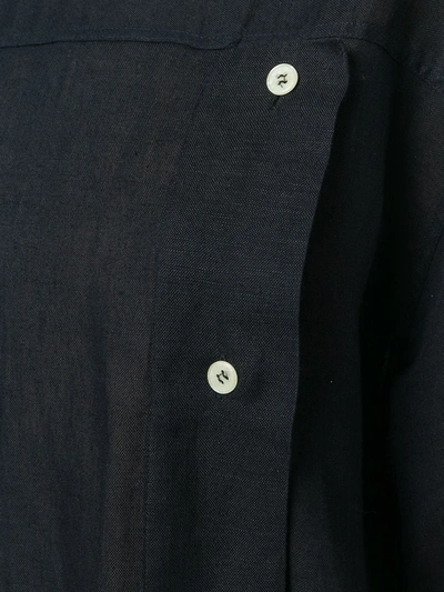 Pre-owned Giorgio Armani Buttoned Crew Neck T-shirt In Black
