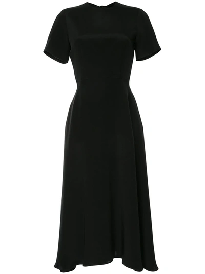 Shop Macgraw Bow-fastened Midi Dress In Black
