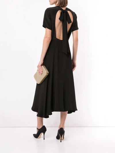 Shop Macgraw Bow-fastened Midi Dress In Black