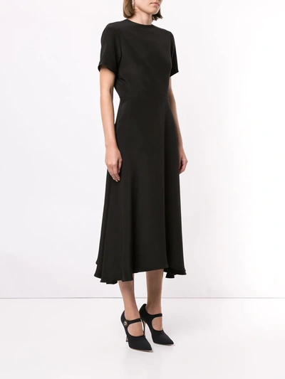 Shop Macgraw Bow-fastened Midi Dress In Black