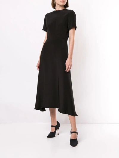 Shop Macgraw Bow-fastened Midi Dress In Black