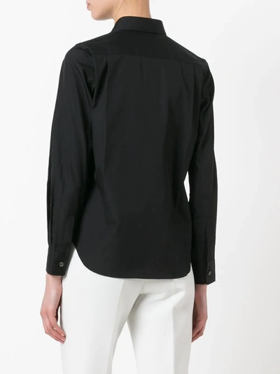 Comme Des Garçons Play Embroidered Heart Shirt In Black