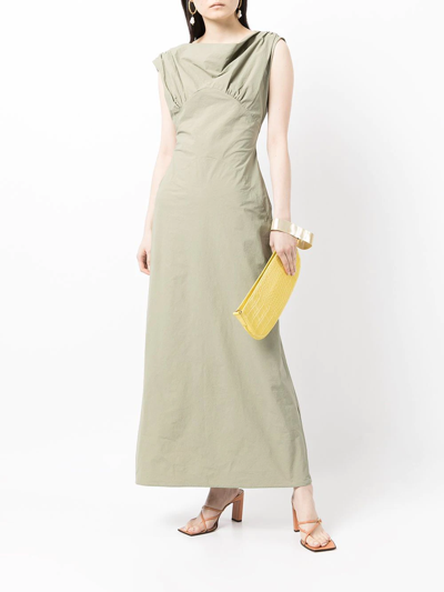 Paris Georgia Raina Ruched-detail Dress In Green | ModeSens