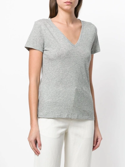 Shop Vince Classic V-neck T-shirt In Grey
