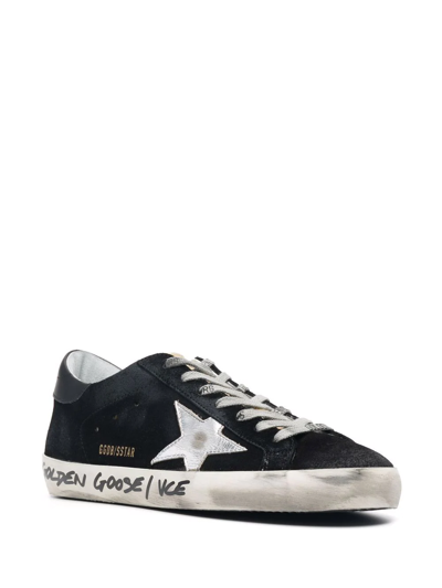 Golden Goose Super-star Low-top Sneakers In Schwarz