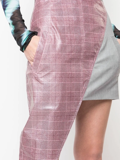 Shop Natasha Zinko Asymmetric Mini Skirt In Grey