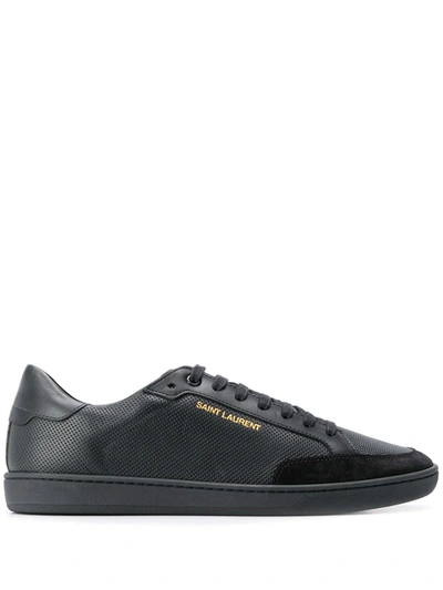 Shop Saint Laurent Court Classic Sl/10 Low-top Sneakers In Black