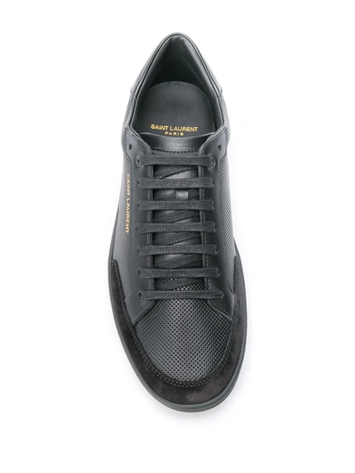 Shop Saint Laurent Court Classic Sl/10 Low-top Sneakers In Black