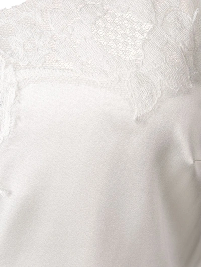Shop Dolce & Gabbana Lace-detail Satin Camisole Top In White
