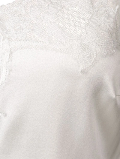 Dolce & Gabbana Lace Trim Slip Top In White