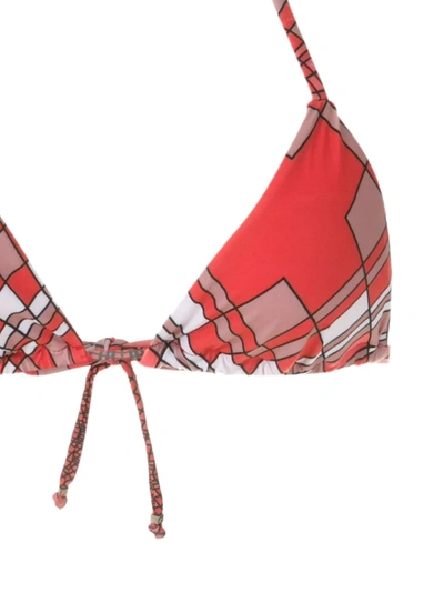 Amir Slama Geométrico Triangle Bikini Set In Red