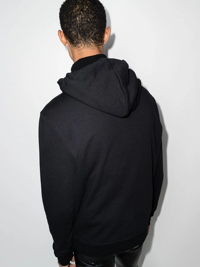 Saint Laurent Black Rive Gauche Logo Hoodie