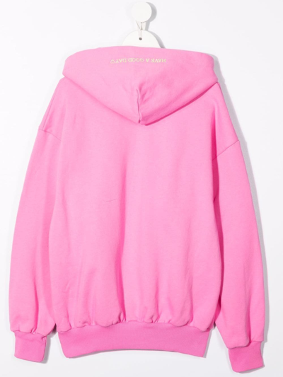 Ireneisgood Good For You-embroidered Jersey Hoodie In Purple