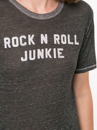 Shop R13 Rock N Roll Junkie T-shirt In Grey