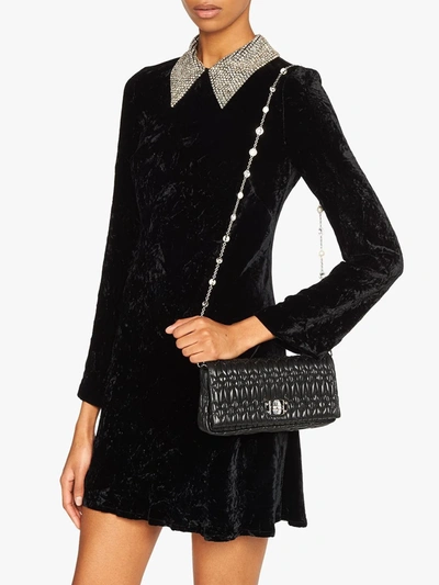 Shop Miu Miu Miu Crystal Bag In Black