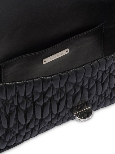 Shop Miu Miu Miu Crystal Bag In Black