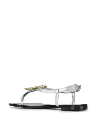 Shop Giuseppe Zanotti Tropical Hali Sandals In Silver