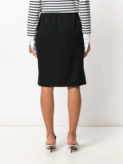 Pre-owned Saint Laurent Classic Pencil Skirt In Black