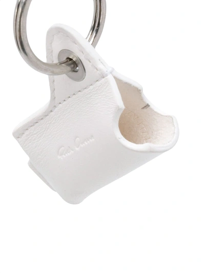Shop Rick Owens Pouch Keyring In White