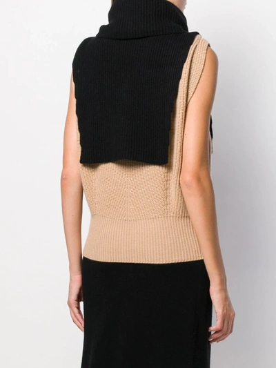 Cashmere In Love Knit Overlay Brooke Vest In Black