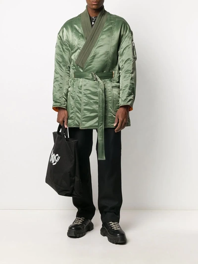Shop Ambush Ma-1 Robe Jacket In Green