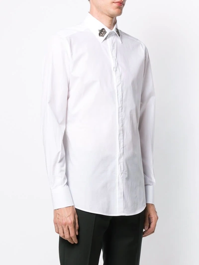 Shop Dolce & Gabbana Long Sleeve Shirt In White