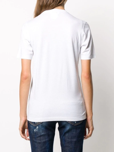 Dsquared2 Logo Print Cotton T-shirt In White