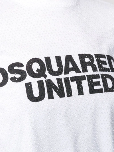 Dsquared2 Logo Print Cotton T-shirt In White