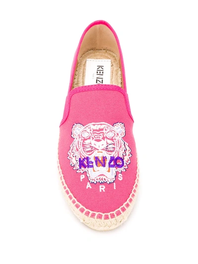 Shop Kenzo Tiger Espadrilles In Pink