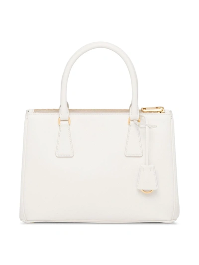 Prada Medium Galleria Leather Tote Bag In White