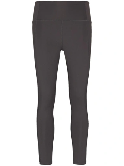 Shop Girlfriend Collective Stretch-fit Seam Detail Leggings In Grey