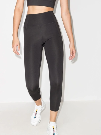 Shop Girlfriend Collective Stretch-fit Seam Detail Leggings In Grey
