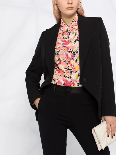 Shop Stella Mccartney Floral-print Silk Shirt In Pink