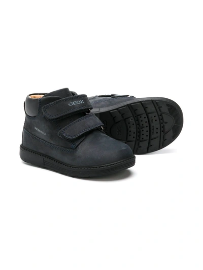 Geox Touch Strap Boots In Blue