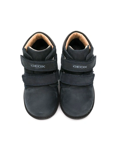 Geox Touch Strap Boots In Blue