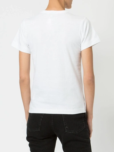 Comme Des Garçons Play Women's Camo Heart Play T-shirt In White