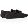 Tod's Black Suede Gommino Driving Shoes In Black