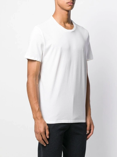Majestic White Cotton Crew Neck T-shirt In White