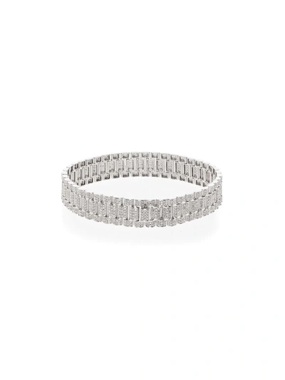 Shop Shay 18k White Gold Pavé Diamond Bracelet In Metallic