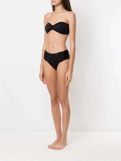 Shop Brigitte Strapless Bikini Set In Black