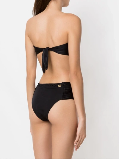 Shop Brigitte Strapless Bikini Set In Black