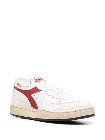 Shop Diadora Basket Row Sneakers In White