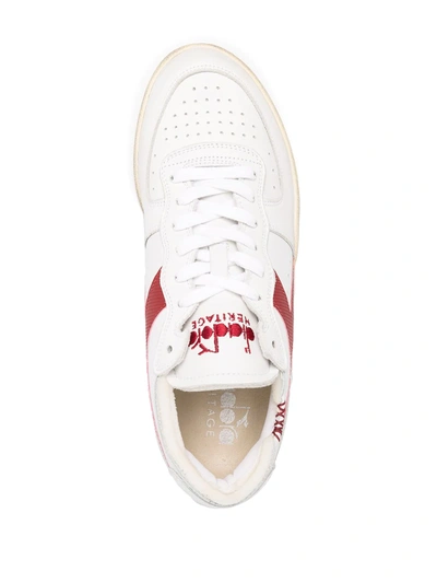 Shop Diadora Basket Row Sneakers In White